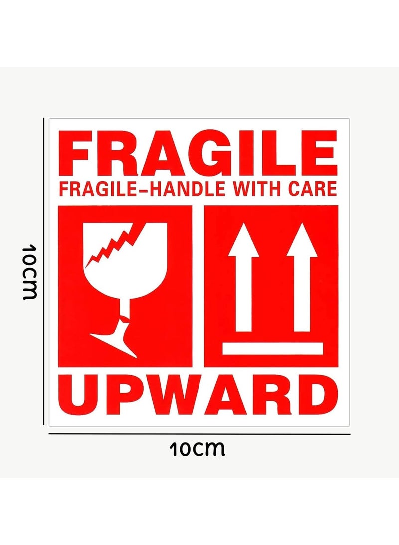 MOMENT [500 Pcs] Large Fragile Stickers Handle with Care Warning, 10 * 10CM Fragile Stickers Handle with Care Warning Packing Shipping Label for Delicate Items - Strong Adhesive - Image 5