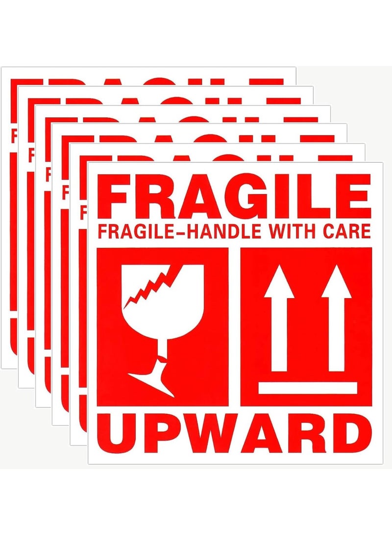 MOMENT [500 Pcs] Large Fragile Stickers Handle with Care Warning, 10 * 10CM Fragile Stickers Handle with Care Warning Packing Shipping Label for Delicate Items - Strong Adhesive - Image 1