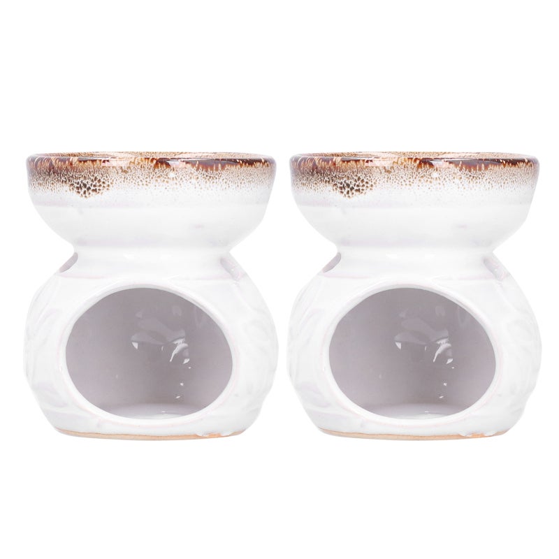 Essential Oil Burner: White Porcelain High‑Temperature Fired Smooth Mineral Glaze - Stress Relief Relaxation Ceramic Incense Burner for Home Spa Yoga Bedroom Living Room - Image 3