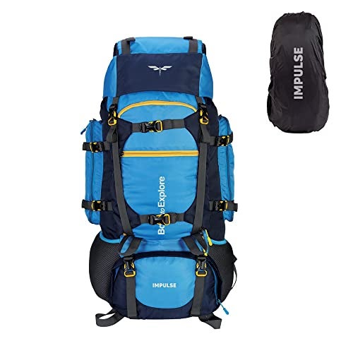 Impulse Sky Rucksack - 80 Litre Travel & Hiking Blue Backpack, Men's Bag with 1 Year Warranty, One Size - Image 1