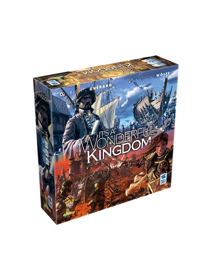 لاكي داك جيمز إنها لعبة رائعة للوحة المملكة، لعبة استراتيجية لبناء المملكة وإدارة الموارد، لعبة خيالية للأعمار من 14 عامًا فما فوق و12 لاعبًا، وقت لعب يصل إلى 4560 دقيقة بواسطة Lucky Duck Games - Image 1