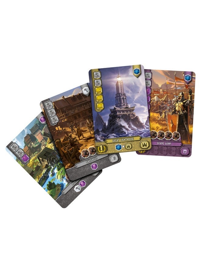 لاكي داك جيمز إنها لعبة رائعة للوحة المملكة، لعبة استراتيجية لبناء المملكة وإدارة الموارد، لعبة خيالية للأعمار من 14 عامًا فما فوق و12 لاعبًا، وقت لعب يصل إلى 4560 دقيقة بواسطة Lucky Duck Games - Image 4