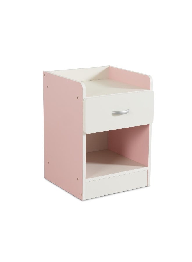 Pan Home Bella Kids Nightstand With 1 Drawer And Storage - Pink  - Image 3