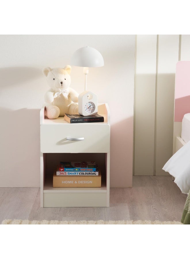 Pan Home Bella Kids Nightstand With 1 Drawer And Storage - Pink  - Image 5