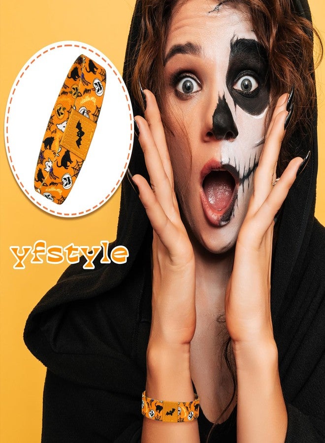 yfstyle Halloween Stretch Wristband Pumpkin Bracelets for Women & Men - Spooky Bracelets for Costume & Cosplay Gifts - Image 3