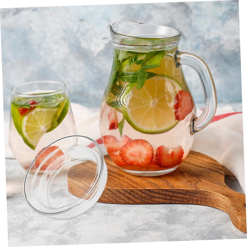 4Pcs Glass Pitcher Lid Replacement Set Leak Proof Seal Cover For Freshness - Image 3