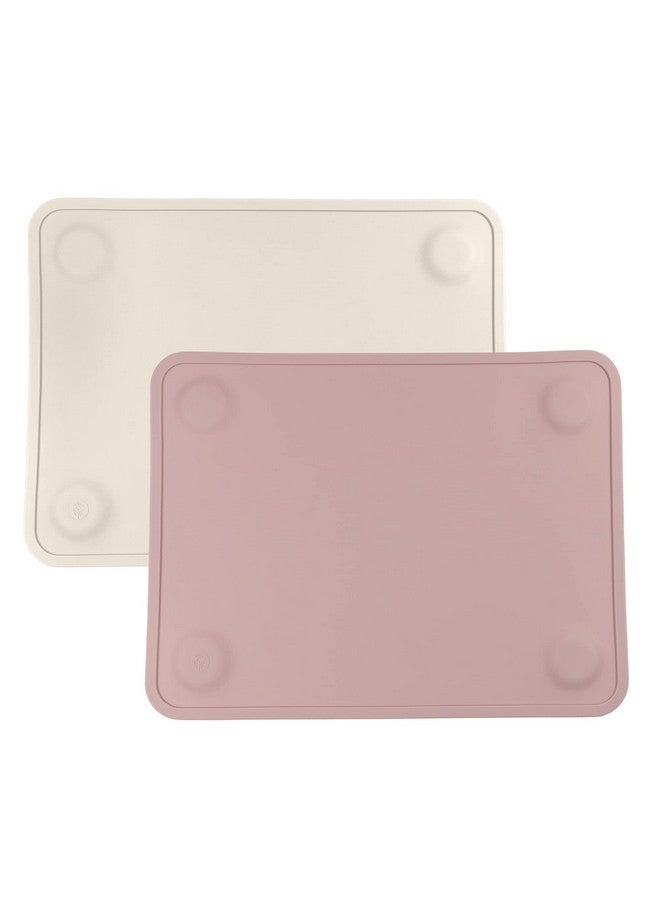 WeeSprout وسادات سيلكون لاصقة من وي سبراوت للأطفال والرضع، سيلكون غذائي متين مع لاصق غير قابل للانزلاق، آمنة في غسالة الصحون، لطاولة الطعام والمطاعم + حقيبة سفر، عبوة من 2 - Image 1