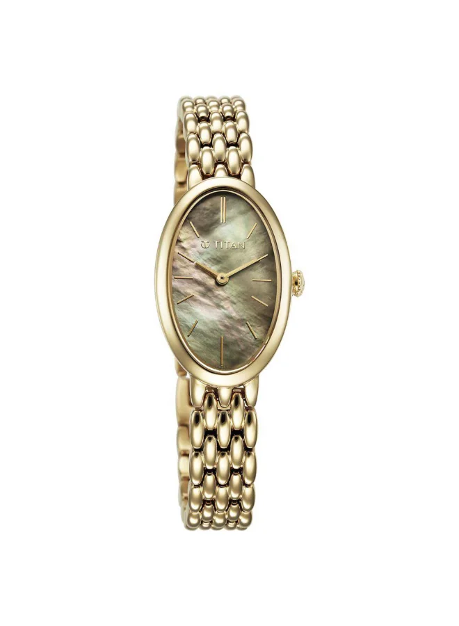 TITAN Women Analog Display Watch With Gold Stainless Steel Strap - 95246YM01