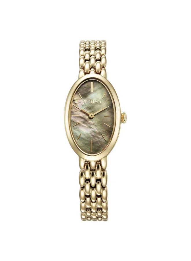 TITAN Women Analog Display Watch With Gold Stainless Steel Strap - 95246YM01