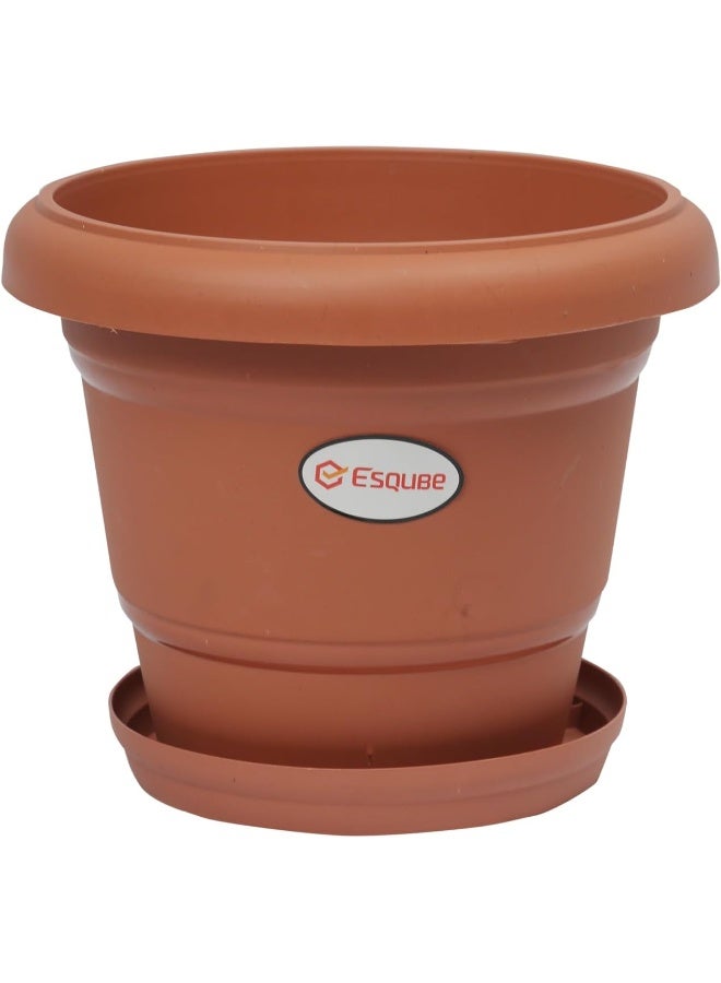 ESQUBE Plastic Flora Flower Pot with Drainage Hole - Image 2