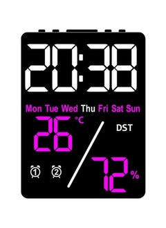 Generic Multifunctional LED Digital Alarm Clock - Displays Time, Date, Temperature, Humidity - Dual Alarms and Stylish Design for Office or Home  - Image 1