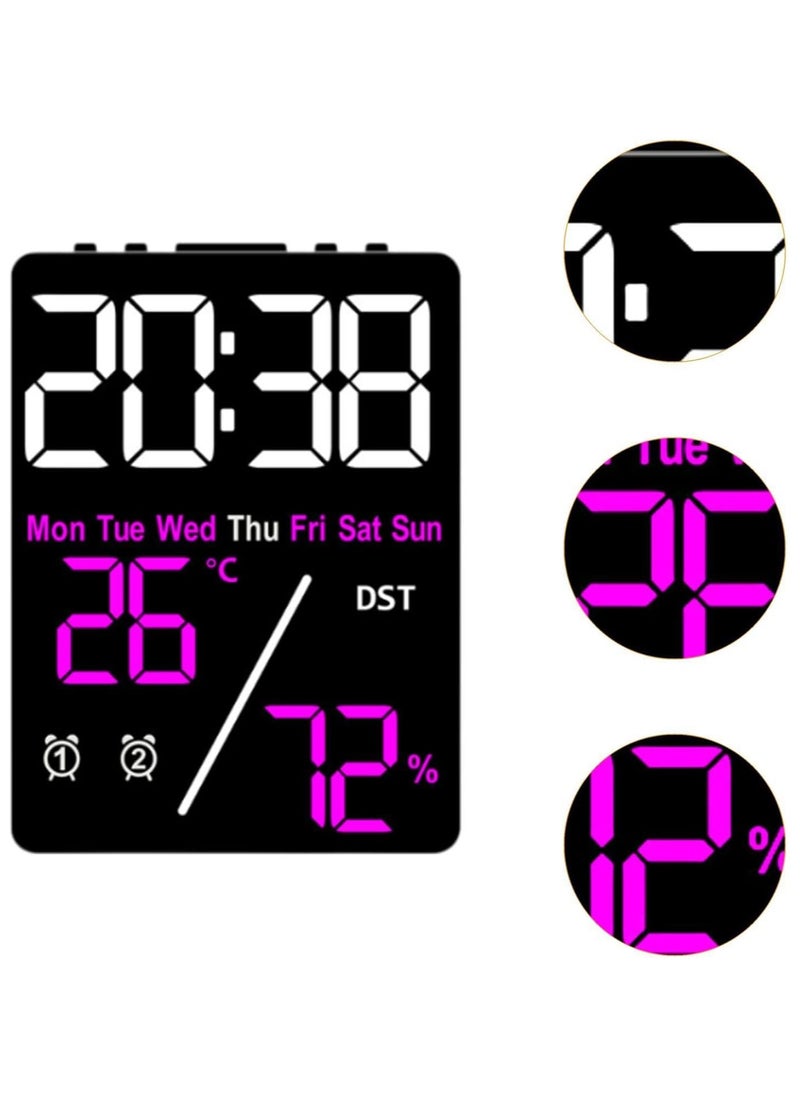Generic - Multifunctional LED Digital Alarm Clock - Displays Time, Date, Temperature, Humidity - Dual Alarms and Stylish Design for Office or Home - Image 1