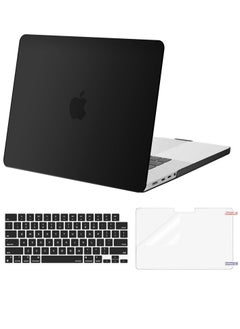 Generic MacBook Pro 14 inch Case 2021 2022 Release A2442 M1 Pro Max with Liquid Retina XDR Display Touch ID Plastic Hard Shell & Keyboard Skin & Screen Protector Black  - Image 3