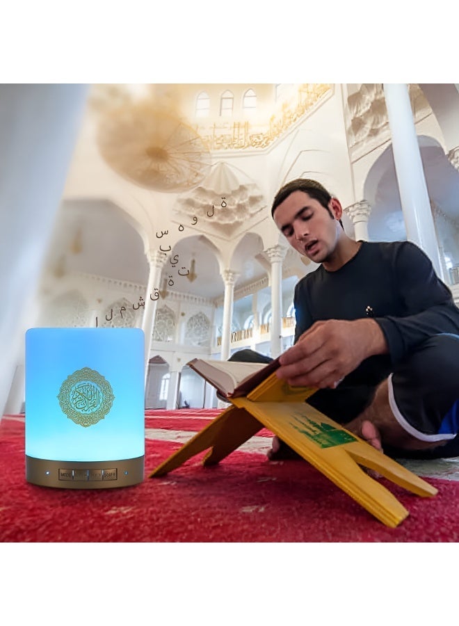عود بخور سماعة قرآن مع مصباح لمس ملون | تطبيق ذكي وجهاز تحكم عن بعد، سماعة بلوتوث، مصباح طاولة قابل لإعادة الشحن بتحكم باللمس - Image 5