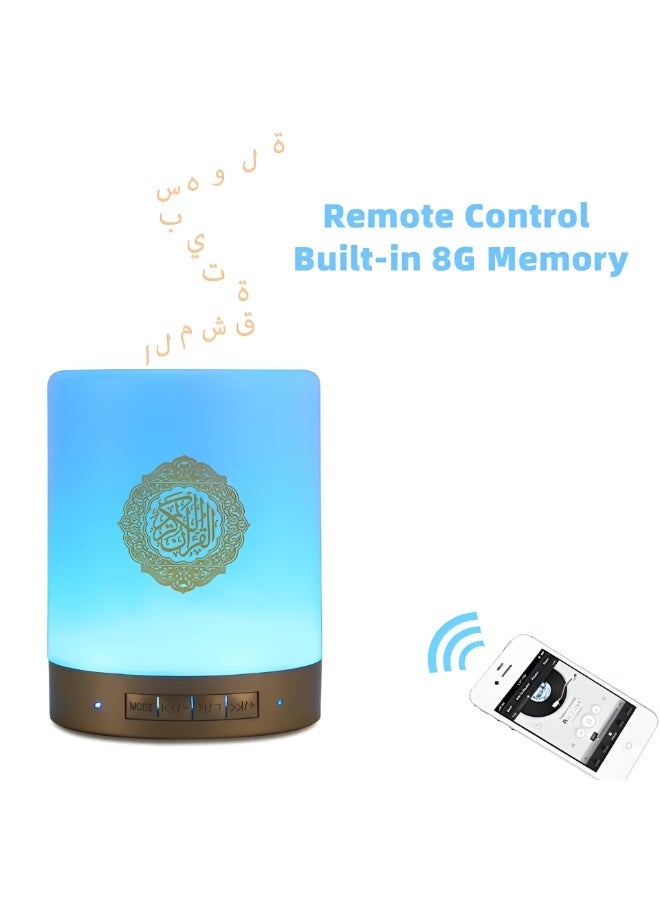 عود بخور سماعة قرآن مع مصباح لمس ملون | تطبيق ذكي وجهاز تحكم عن بعد، سماعة بلوتوث، مصباح طاولة قابل لإعادة الشحن بتحكم باللمس - Image 3