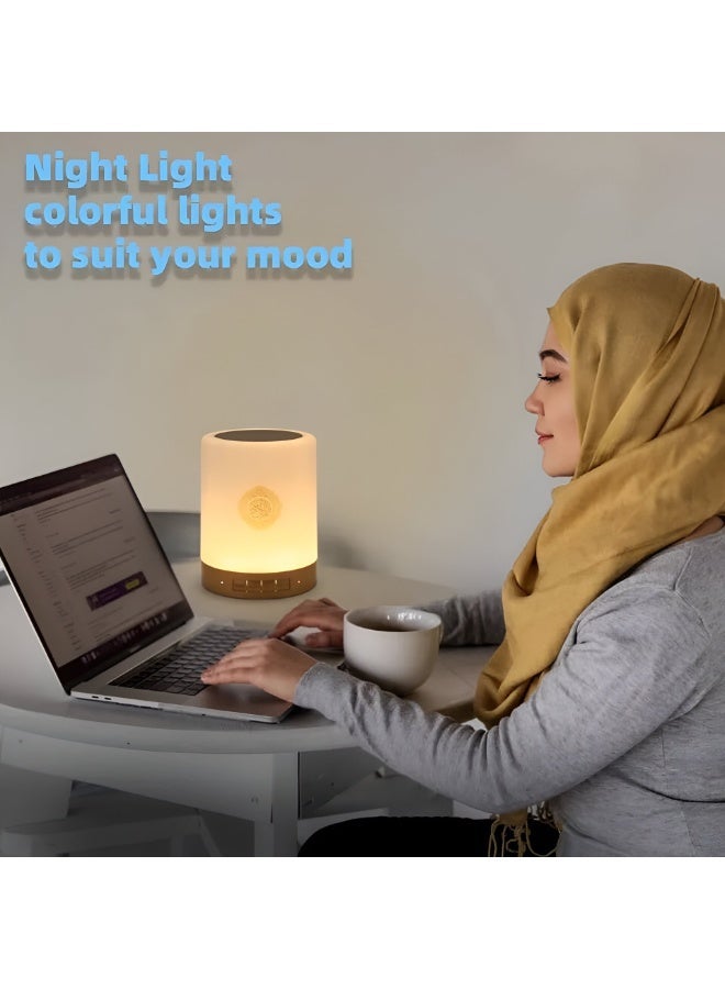 عود بخور سماعة قرآن مع مصباح لمس ملون | تطبيق ذكي وجهاز تحكم عن بعد، سماعة بلوتوث، مصباح طاولة قابل لإعادة الشحن بتحكم باللمس - Image 4