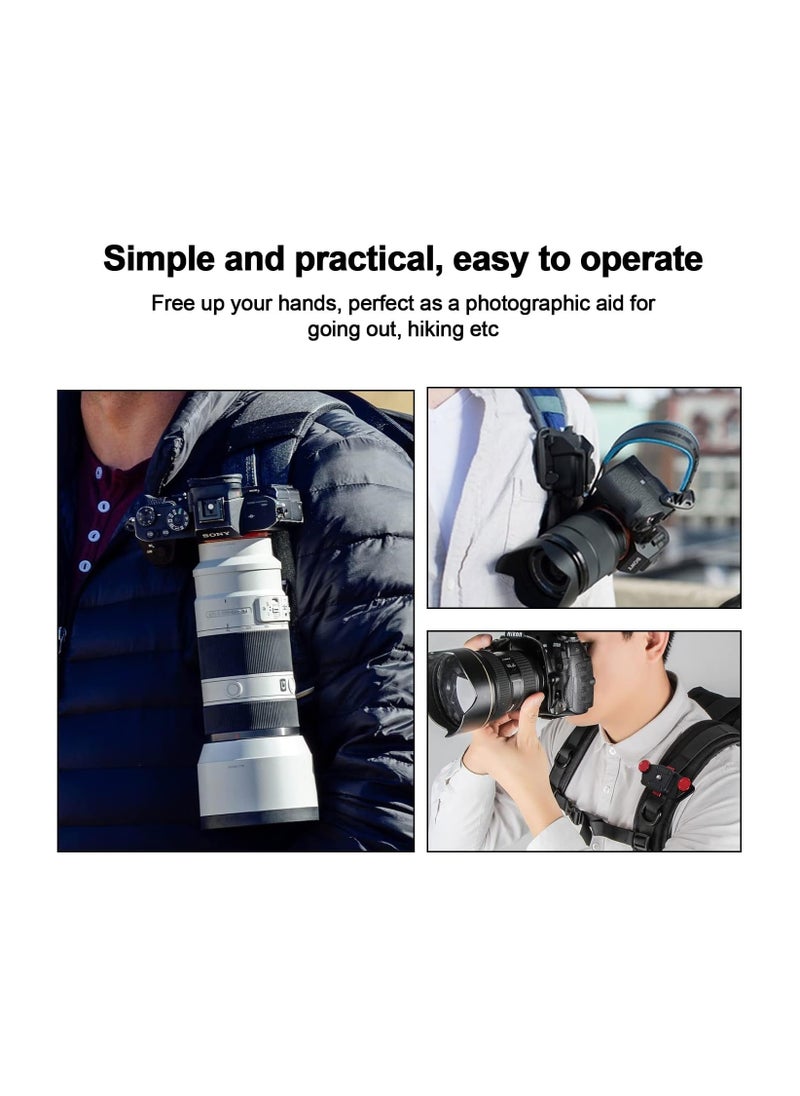 KASTWAVE - Camera Clip for Backpack Strap, Quick Release System Holder Clip Camera Strap Mount, 1/4'' Thread Plate Camera Mount Adapter for Sony DSLR Camera - Image 1