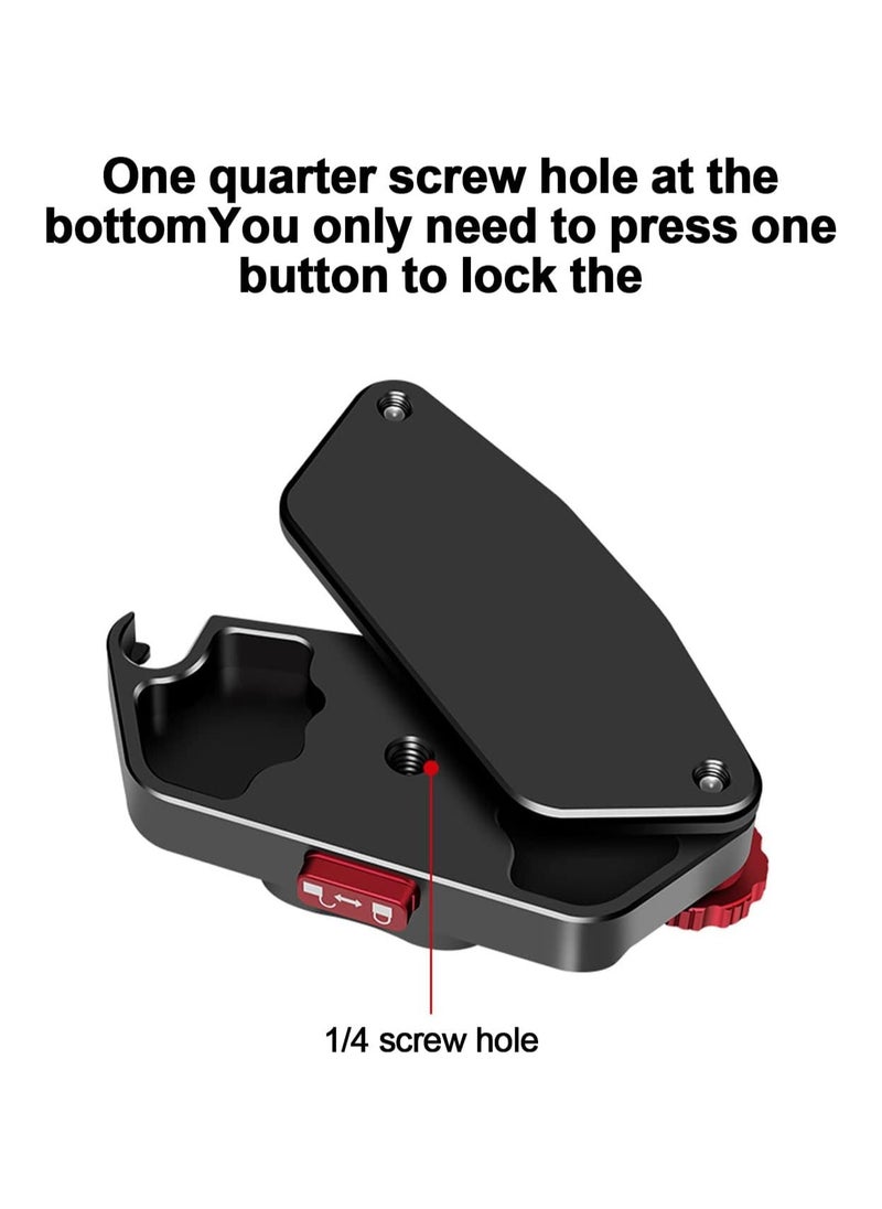KASTWAVE - Camera Clip for Backpack Strap, Quick Release System Holder Clip Camera Strap Mount, 1/4'' Thread Plate Camera Mount Adapter for Sony DSLR Camera - Image 1