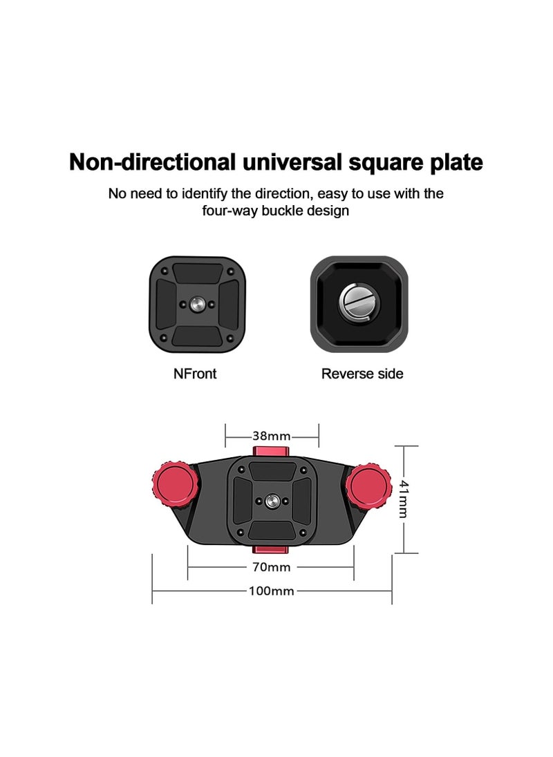 KASTWAVE - Camera Clip for Backpack Strap, Quick Release System Holder Clip Camera Strap Mount, 1/4'' Thread Plate Camera Mount Adapter for Sony DSLR Camera - Image 1
