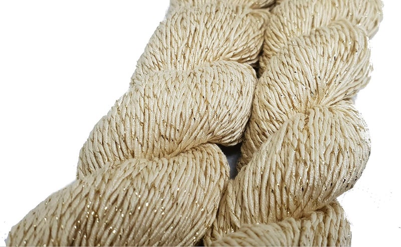 Knitsilk Sparkle Silk Yarn: Silk Shimmer Sparkle & Shine Yarn Iridescent Sparkle Yarn - Pure Mulberry Silk Yarn Knit, Crochet, Weave, Baby Yarns 27Yard 50 GR (White) (Pack of 2) - Image 2