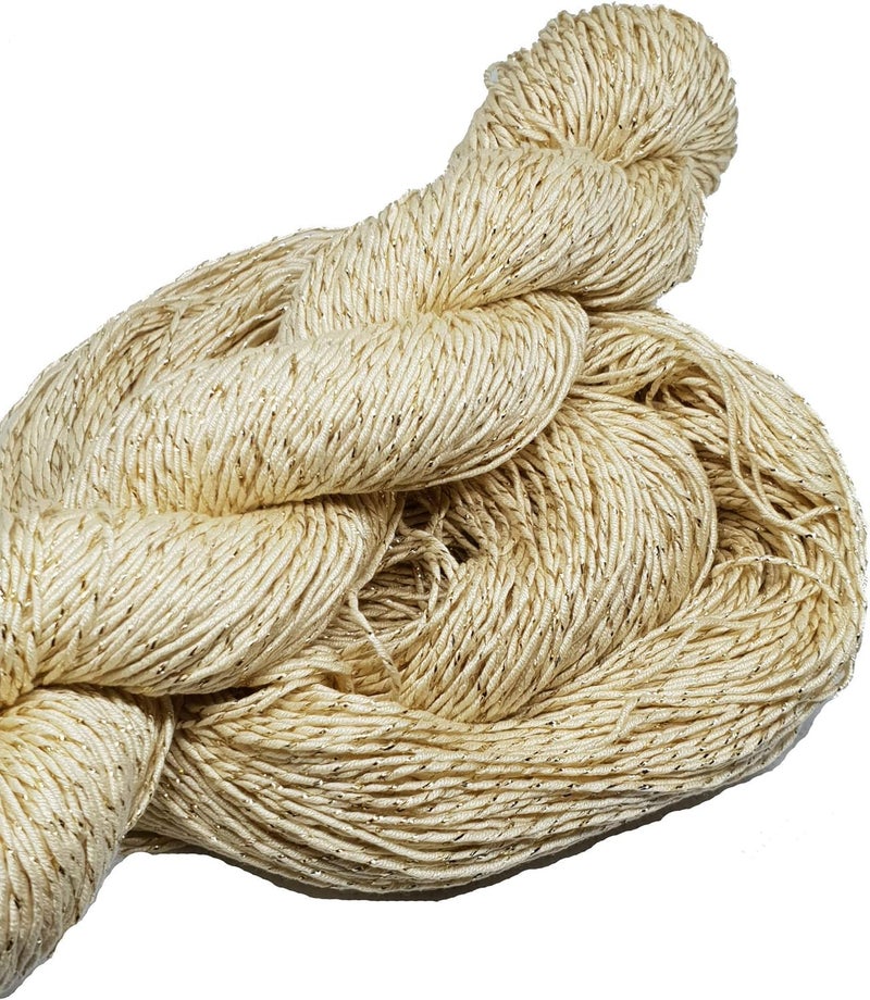 Knitsilk Sparkle Silk Yarn: Silk Shimmer Sparkle & Shine Yarn Iridescent Sparkle Yarn - Pure Mulberry Silk Yarn Knit, Crochet, Weave, Baby Yarns 27Yard 50 GR (White) (Pack of 2) - Image 4