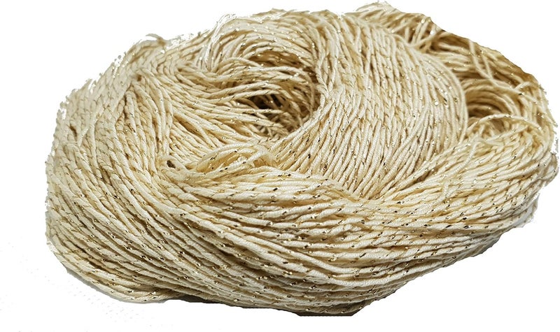 Knitsilk Sparkle Silk Yarn: Silk Shimmer Sparkle & Shine Yarn Iridescent Sparkle Yarn - Pure Mulberry Silk Yarn Knit, Crochet, Weave, Baby Yarns 27Yard 50 GR (White) (Pack of 2) - Image 3