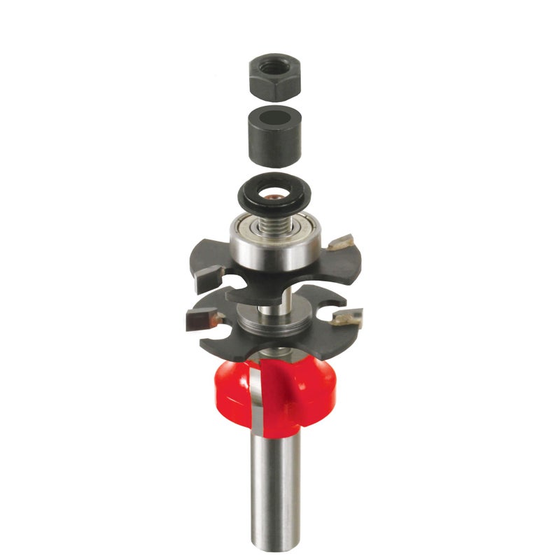 Freud 99760 11116 dia Premier Adjustable Rail Stile Bit with 12 shank round over 334 overall length
