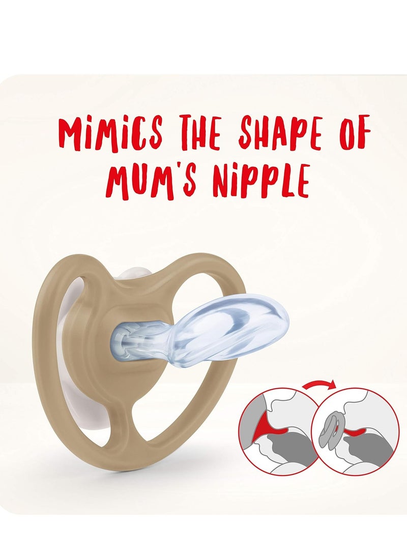 نوك سكاتة سيليكون لتقويم الأسنان من نوك سبيس، 0-6 أشهر، على شكل دب وحوت، عبوة من قطعتين - Image 5