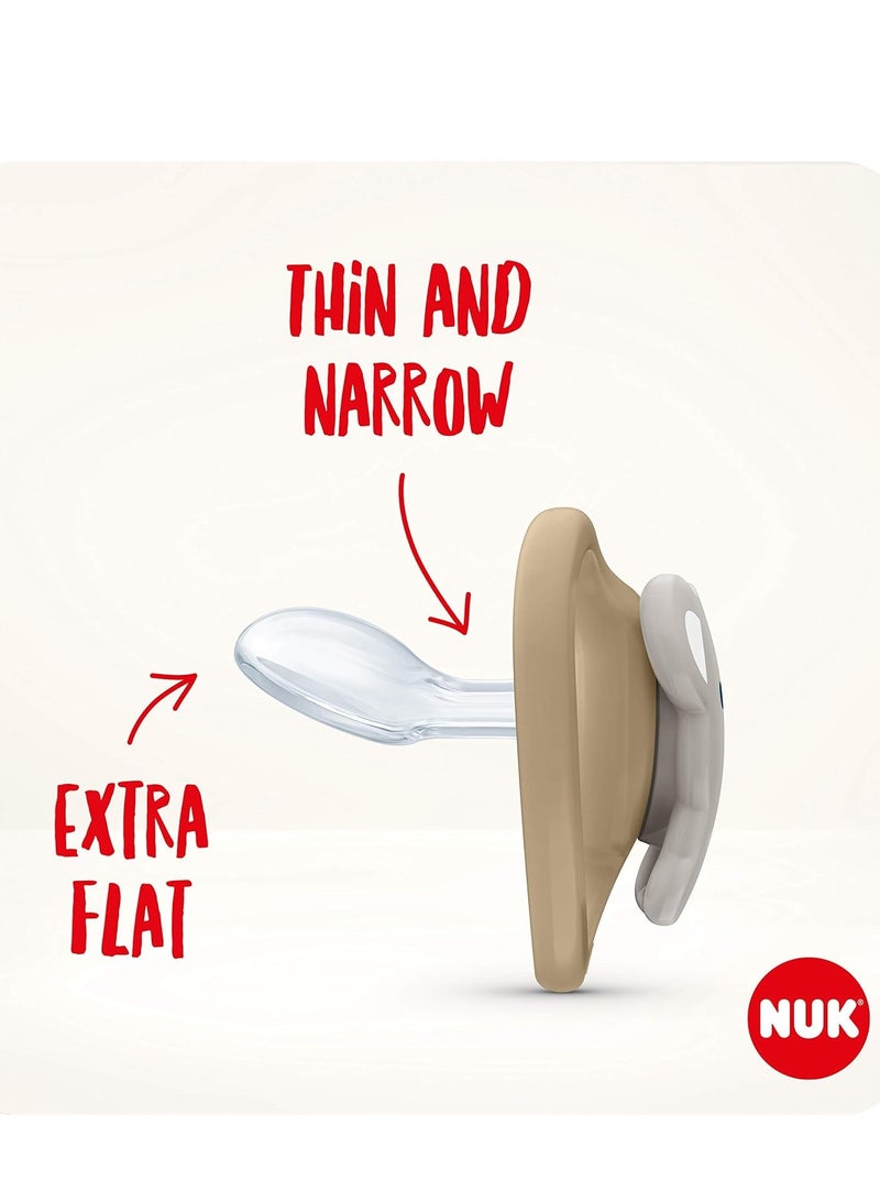 نوك سكاتة سيليكون لتقويم الأسنان من نوك سبيس، 0-6 أشهر، على شكل دب وحوت، عبوة من قطعتين - Image 4