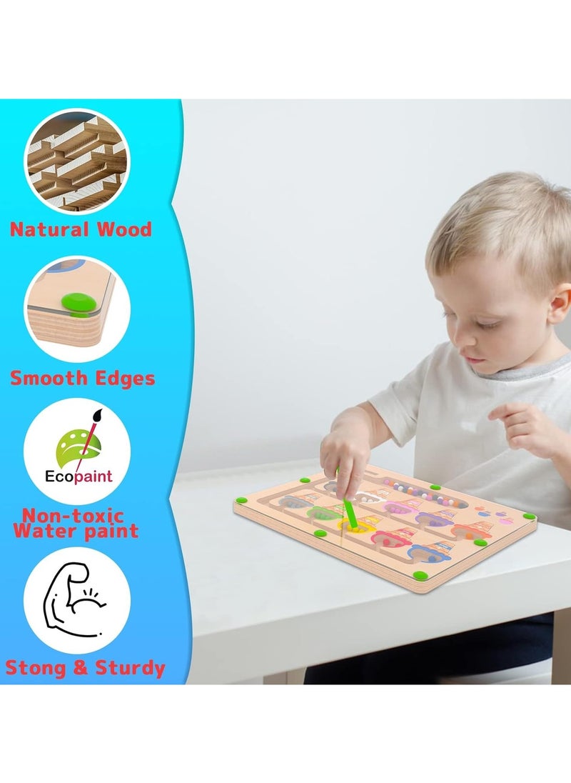 TOY GARDEN "Magnetic Color & Number Maze – Montessori Wooden Color Matching & Counting Puzzle Board – Fine Motor Skills Toys for Toddlers (Ages 3-5)"  - Image 5