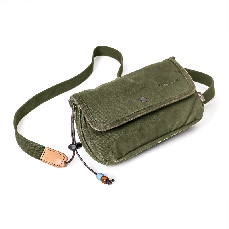 GOOTIUM Canvas Small Crossbody Purse - Flap Shoulder Bag Daily Essentials Pouch, Olive - Image 4