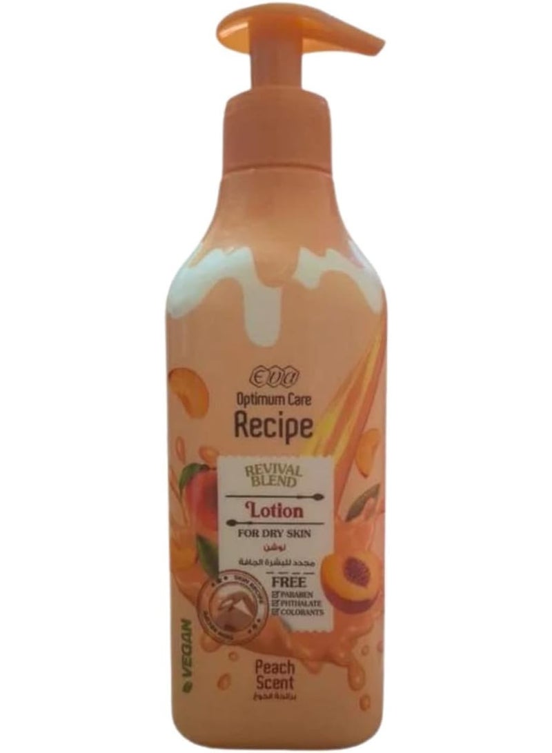 إيفا لوشن مرطب من إيفا أوبتيموم كير ريسيب للبشرة العادية برائحة الخوخ 370 مل - Image 2