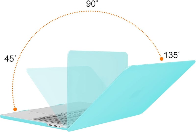 موسيسو حافظة متوافقة مع MacBook Pro 13 بوصة M2 2026 2025 2024 2023 2022-2016 A2338 M1 A2251 A2289 A2159 A1989 A1708 A1706، غلاف بلاستيكي صلب وغطاء لوحة مفاتيح وفيلم شاشة وحقيبة تخزين، فيروزي - Image 4