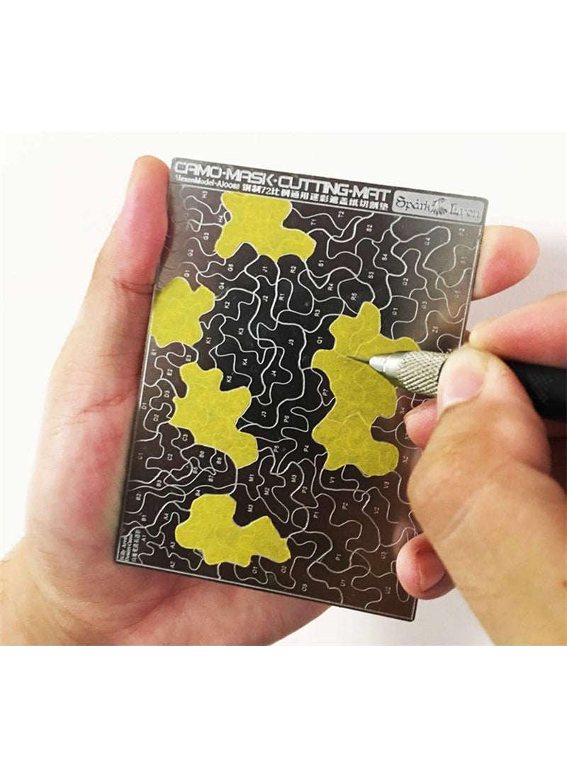 ANSAI Hobby Tools for Scale Model Military Tank Figure Camouflage Cover Paper Masking Tape Stencil Cutting mat Cutting pad AJ0088 