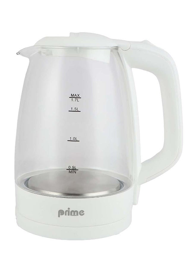 Prime غلاية زجاجية 1.7 لتر 1850 واط-2200 واط بيضاء