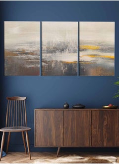 Set Of 3 Framed Canvas Wall Arts Stretched Over Wooden Frame, Abstract Oil Paintings, For Home, Living Room, Office Decor - pzsku/Z109D204063A800241641Z/45/_/1689680676/99b962d3-8bba-486d-a0b2-4694c04ee5a1