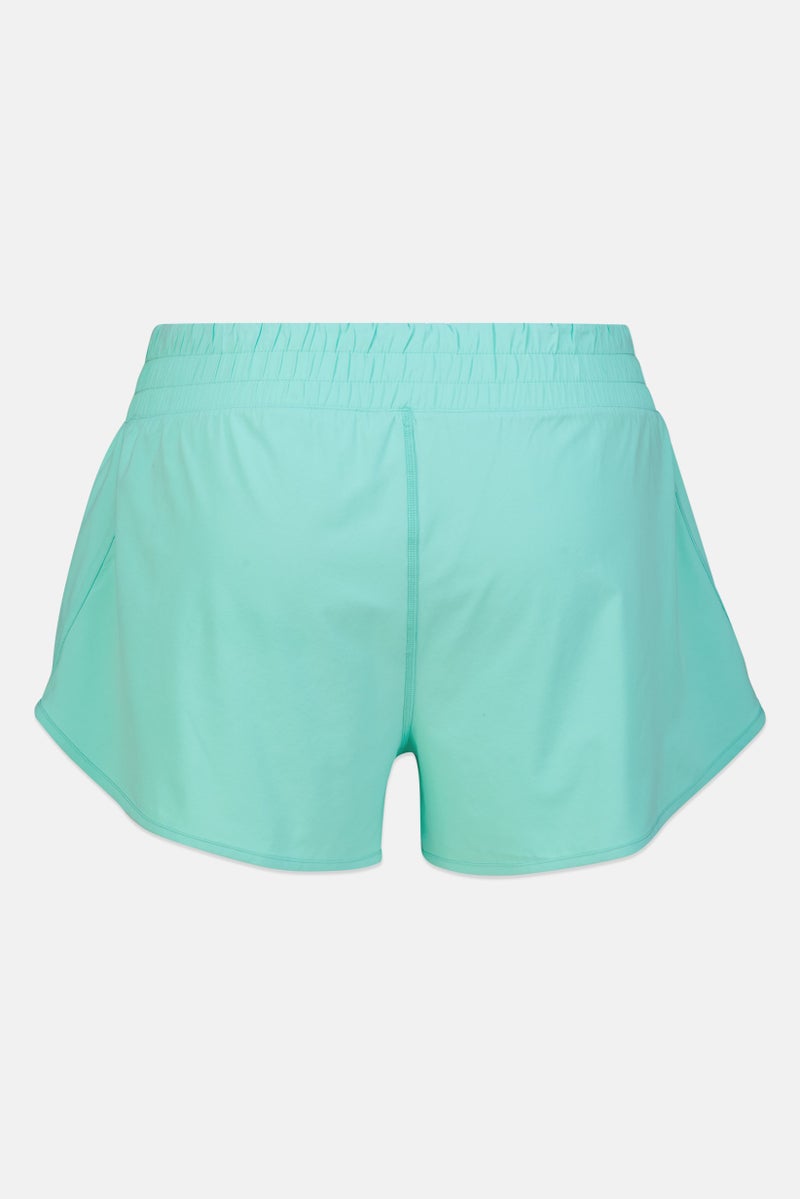 Member's Mark شورتات تدريب سادة للنساء، مقاس 4، لون أخضر نعناعي - Image 3