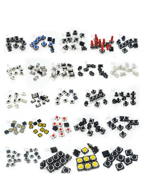 Switches Assorted Micro Push Button Tact Switch Reset Mini Leaf Switch DIP 2*4 3*6 4*4 6*6 diy kit