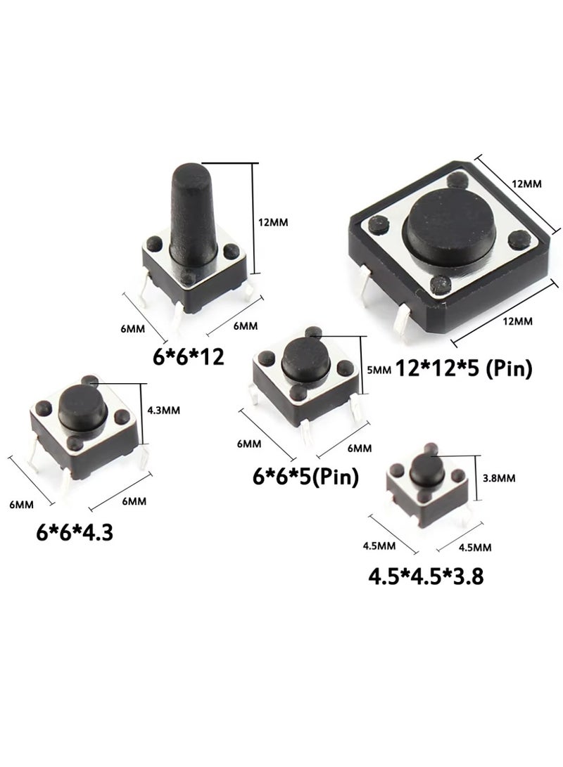 Switches Assorted Micro Push Button Tact Switch Reset Mini Leaf Switch DIP 2*4 3*6 4*4 6*6 diy kit