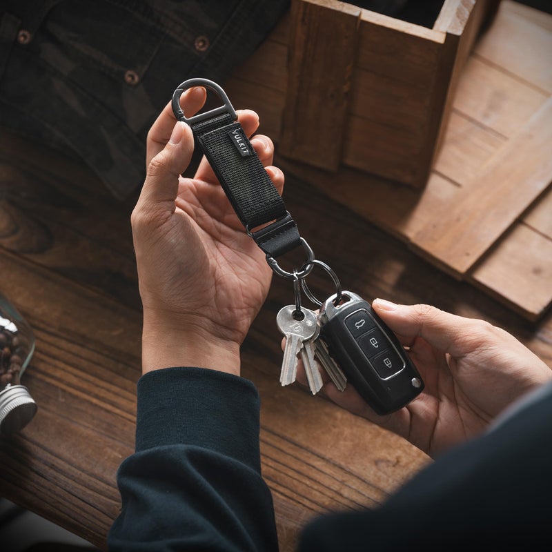 VULKIT Heavy Duty Keychain Durable Nylon Strap for Belt Loop, Molle Pouch, Backpack, Quick Release Key Rings - Image 5