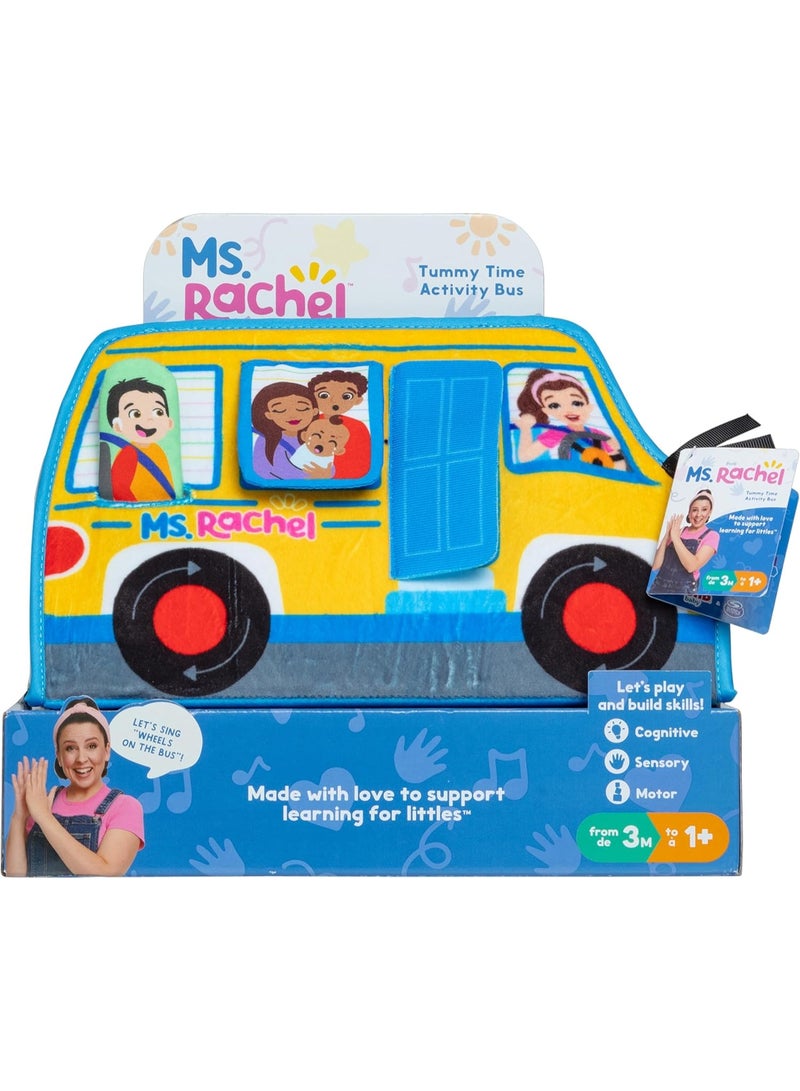 Melissa & Doug Ms. Rachel Official Tummy Time Activity Bus Folding Play Mat with Baby Mirror & Sensory Toys for Interactive Play Baby Learning Toys for Boys & Girls Ages 0-1+ - Image 1