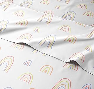 CGK Unlimited CGK Unlimited Rainbow Sheets Set, Girls Sheets, Kids Sheet for Girls, Full Size Kids Sheets, Toddler Sheets, Toddlers - Image 1