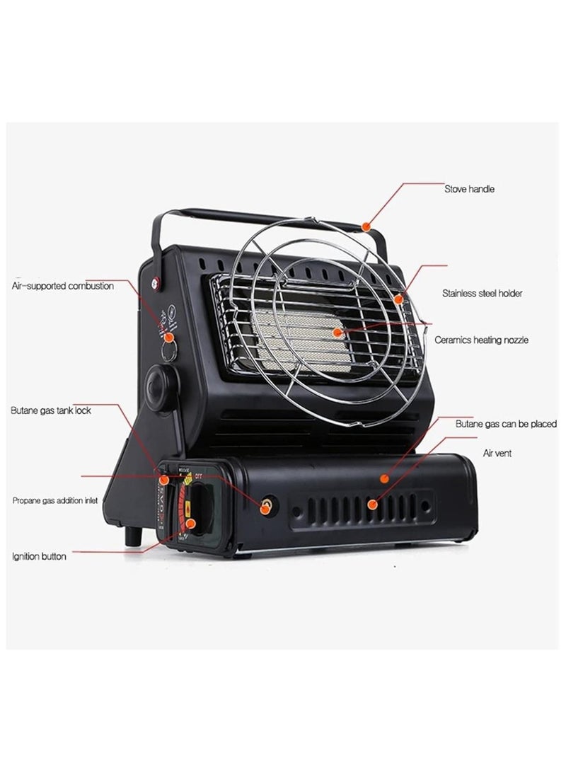 Generic Portable 2-in-1 Gas Stove & Heater – Lightweight Outdoor Heater & Cooking Stove for Camping, Hiking, Backpacking, Travel & Winter Tents  - Image 3