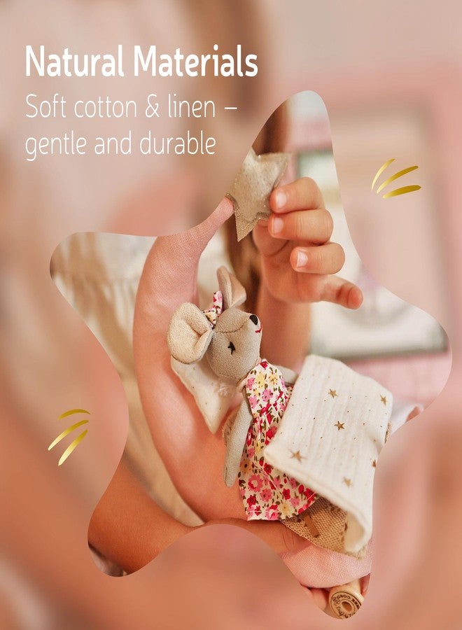 LEVLOVS Angelica Ballerina Doll Sissy Mouse in Box Mouse in a Box Baby Registry Gift inen Toy Plush Doll Plush Toy - Image 3