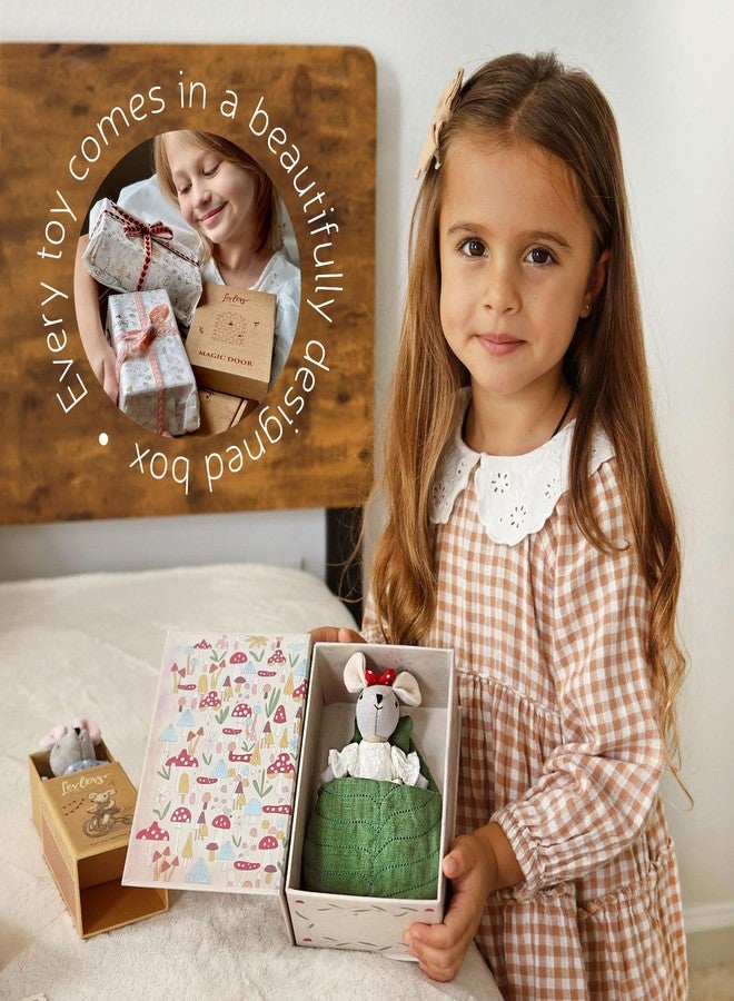 LEVLOVS Angelica Ballerina Doll Sissy Mouse in Box Mouse in a Box Baby Registry Gift inen Toy Plush Doll Plush Toy - Image 4