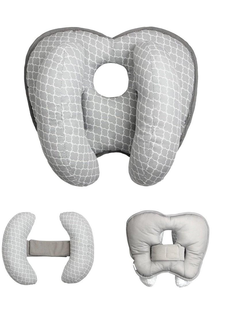 MIXDE Baby Head Neck Support Pillow, 2 in 1 Banana Neck Pillow for Baby, Baby Travel Pillow for Stroller Neck Support for Newborn, Adjustable Head Pillow for Kids Toddler  - Image 1
