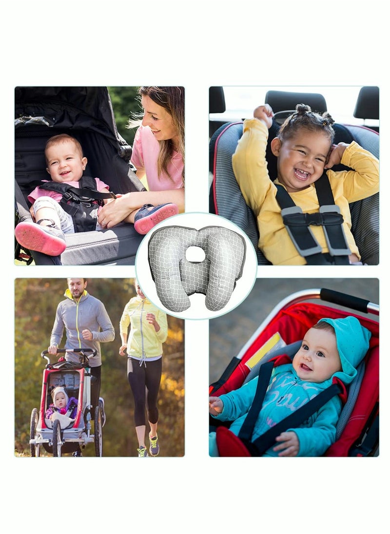 MIXDE Baby Head Neck Support Pillow, 2 in 1 Banana Neck Pillow for Baby, Baby Travel Pillow for Stroller Neck Support for Newborn, Adjustable Head Pillow for Kids Toddler  - Image 2