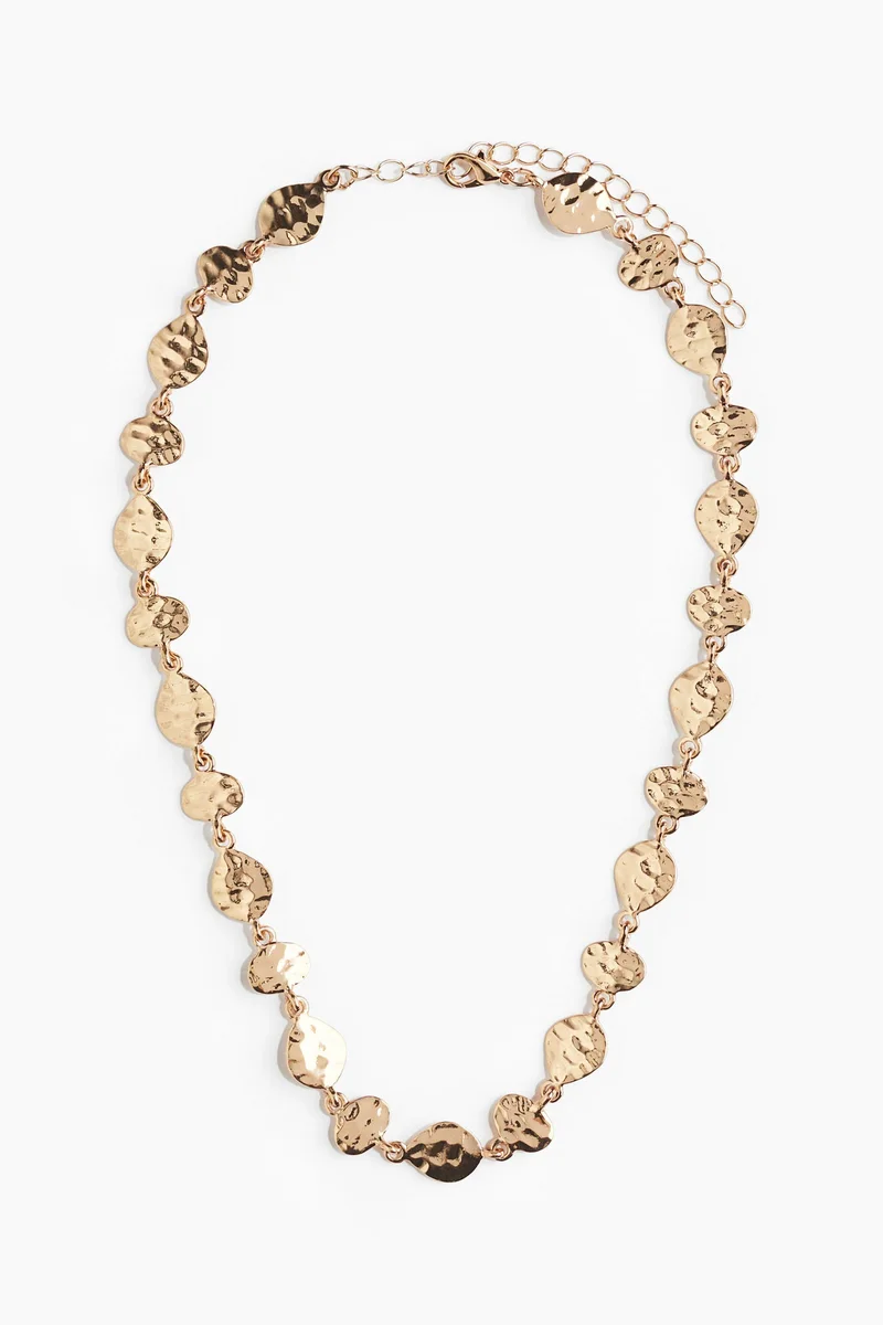 اتش اند ام قلادة معدنية على شكل قرص