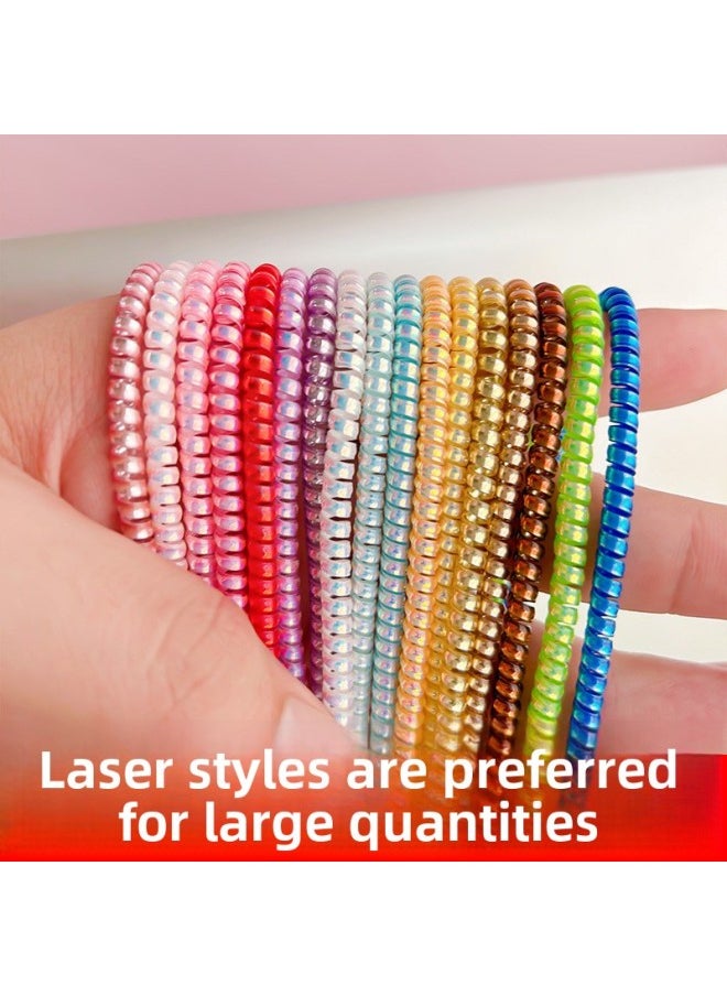 Data Line Protection Rope Winding Anti-break Protection 1.4 Meters Electroplating Laser Mobile Phone Data Line Storage Protective Cover-Color:1.4m [laser Gradient Blue]