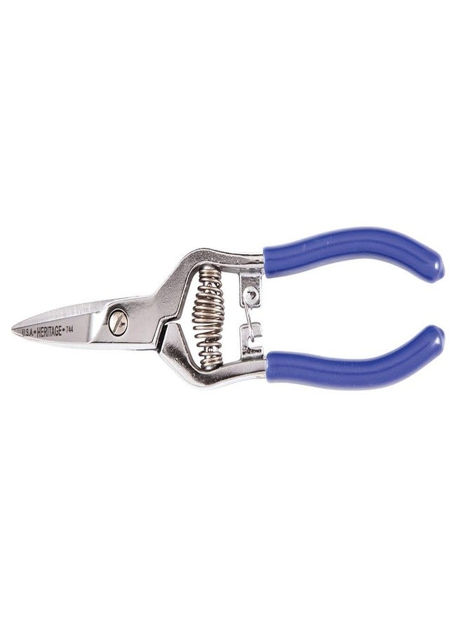 Klein Tools 744 Spring Action Snip, 6-3/4-Inch, Made in USA - Image 1